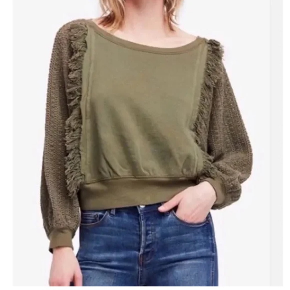 Free People Faff & Fringe Sweater(small)